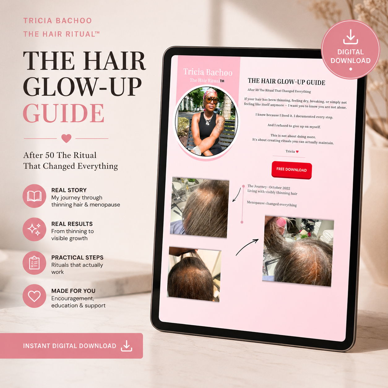 The Hair Glow-Up Guide™ — Free Hair Care Guide for Women After 50