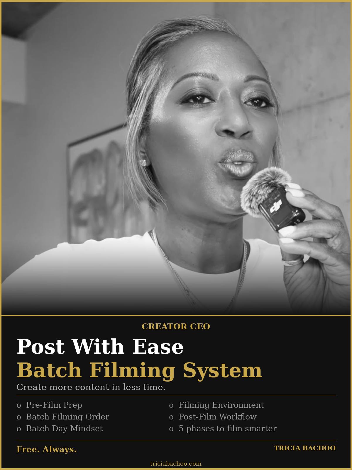 Post With Ease — The Batch Filming Checklist