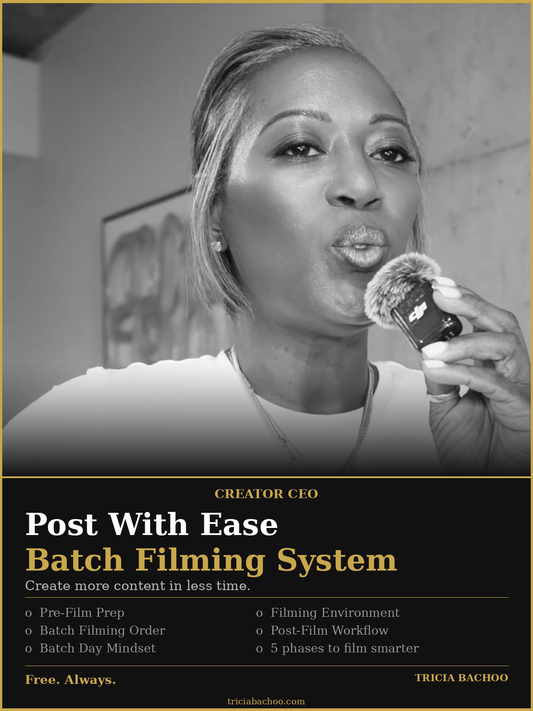 Post With Ease — The Batch Filming Checklist